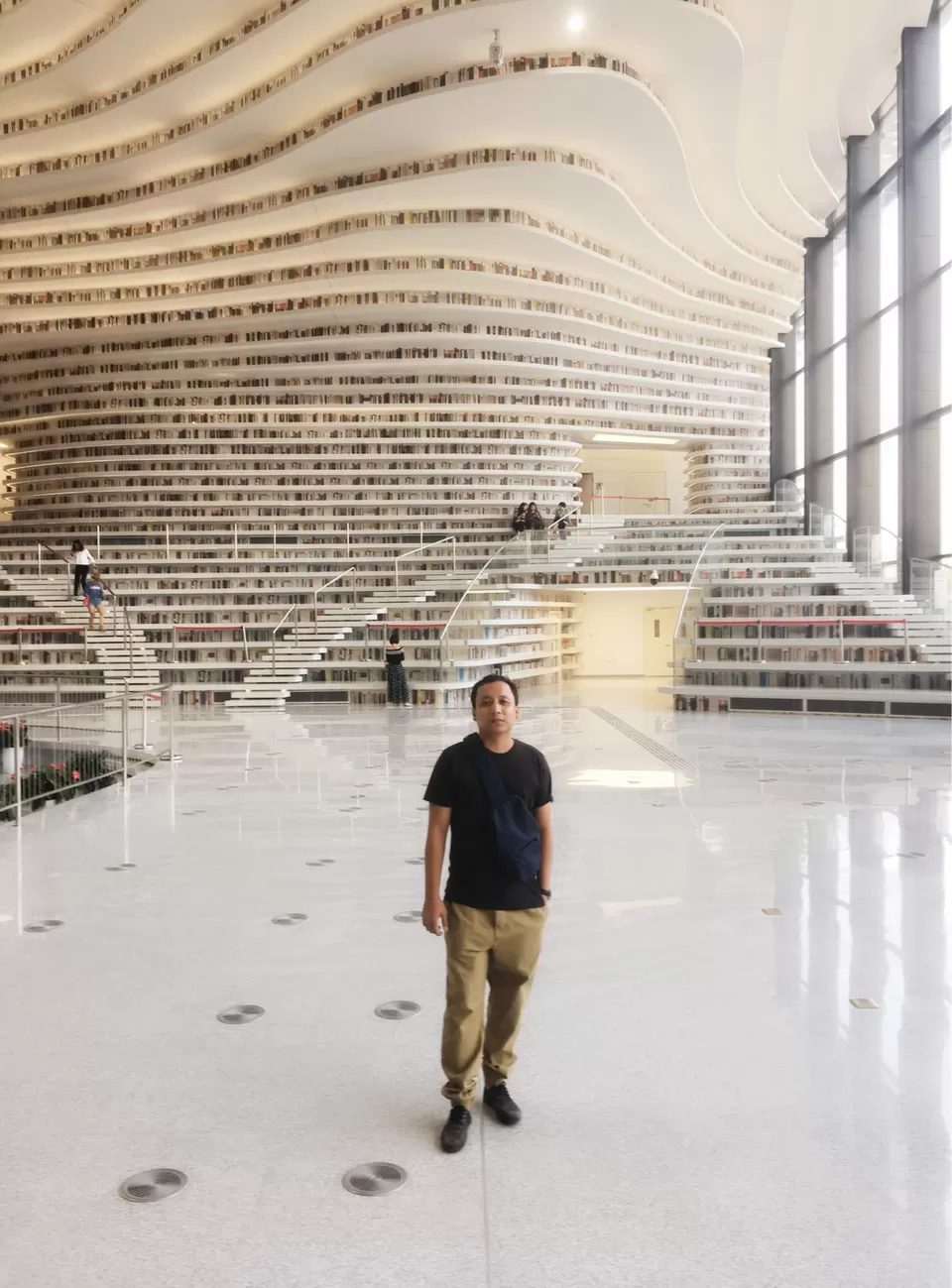 Photo of No Flip Flops , No Camera - No Books Tianjin Bin Hai Library by Kpd Bharali