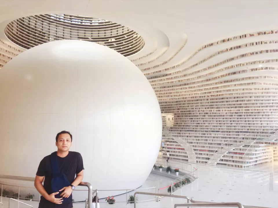 Photo of No Flip Flops , No Camera - No Books Tianjin Bin Hai Library by Kpd Bharali
