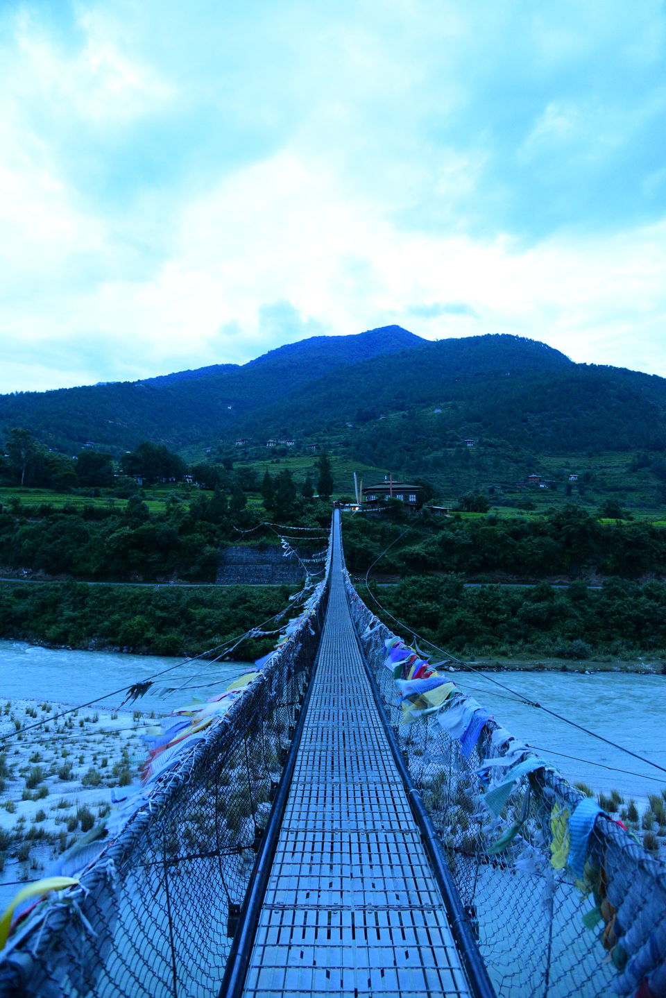 Photo of Punakha Suspension Bridge, Punakha, Bhutan by Chaitali Chatterjee