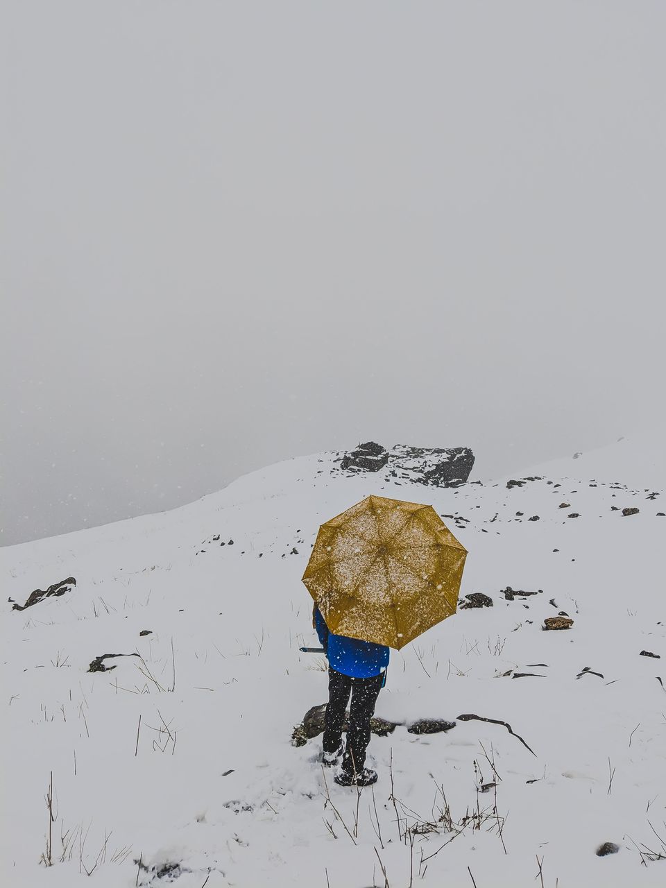 Photo of Sar Pass - A frozen lake, a ridge and snow slides at 14k feet by Mouna Nanaiah