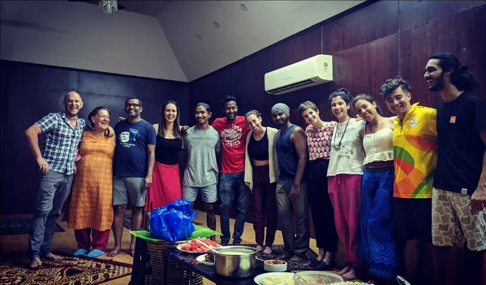Photo of Traveller's from six different countries celebrating Christmas together at the bucketlist hostel by Aravindhan