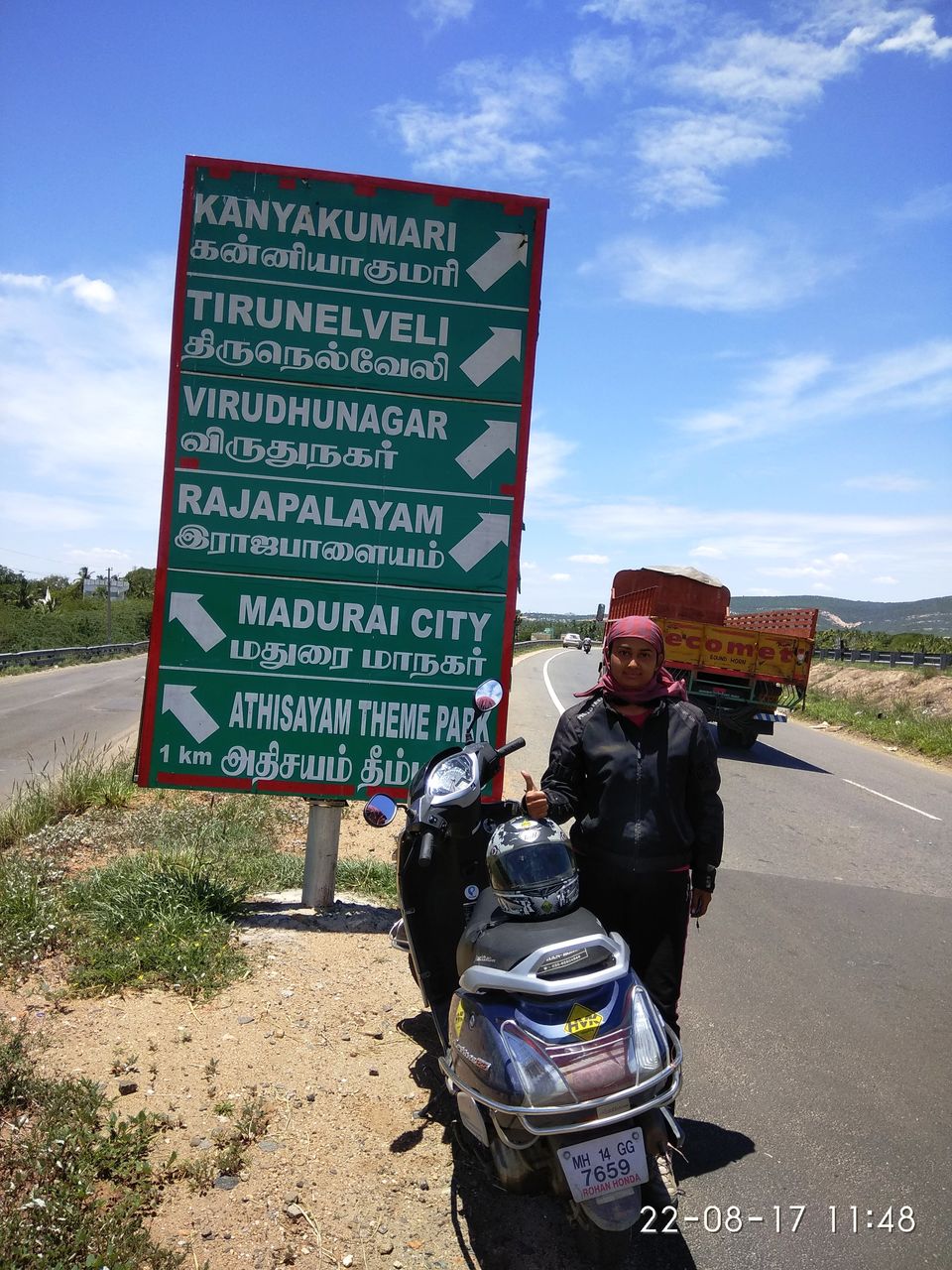 Photo of Kashmir to Kanyakumari (3959 kms) on Gear-less Scooter in Record 130 hrs!!! 25/28 by Nisha Rao