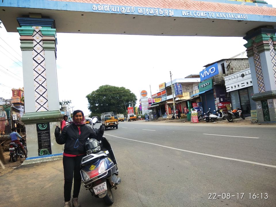 Photo of Kashmir to Kanyakumari (3959 kms) on Gear-less Scooter in Record 130 hrs!!! 27/28 by Nisha Rao