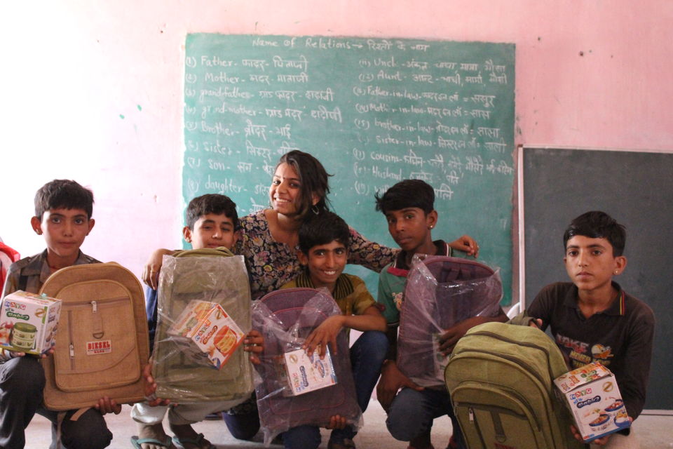 Photo of Kids after performing the skit at a school in Tejpura. by Moulika Danak