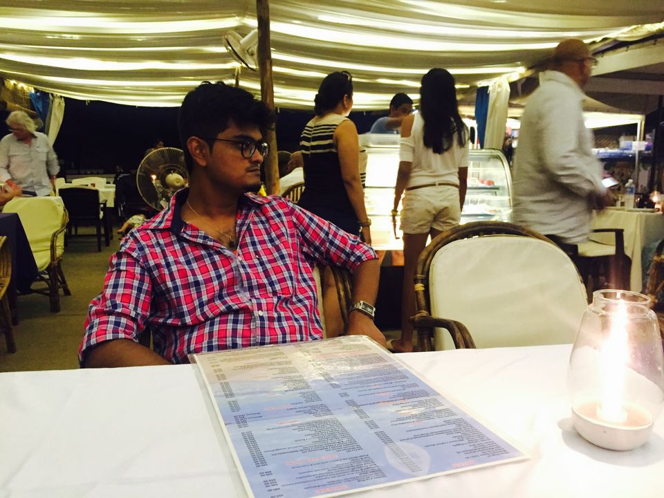 Photo of Calamari Bathe & Binge, in front of Santana Beach Resort, Candolim, Goa, India by The Benjabi Affair