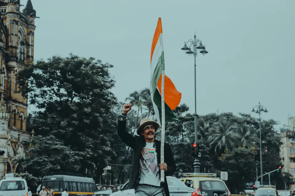 Photo of People kept staring at this man who took the TRICOLOR away on INDEPENDENCE DAY. by Aakash Vishwakarma