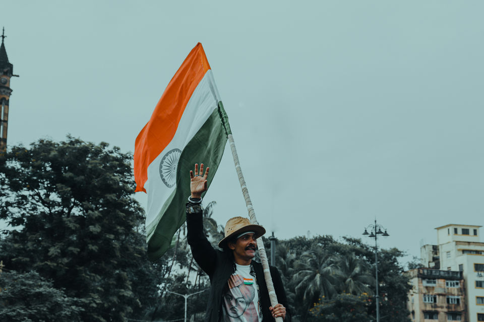 Photo of People kept staring at this man who took the TRICOLOR away on INDEPENDENCE DAY. by Aakash Vishwakarma