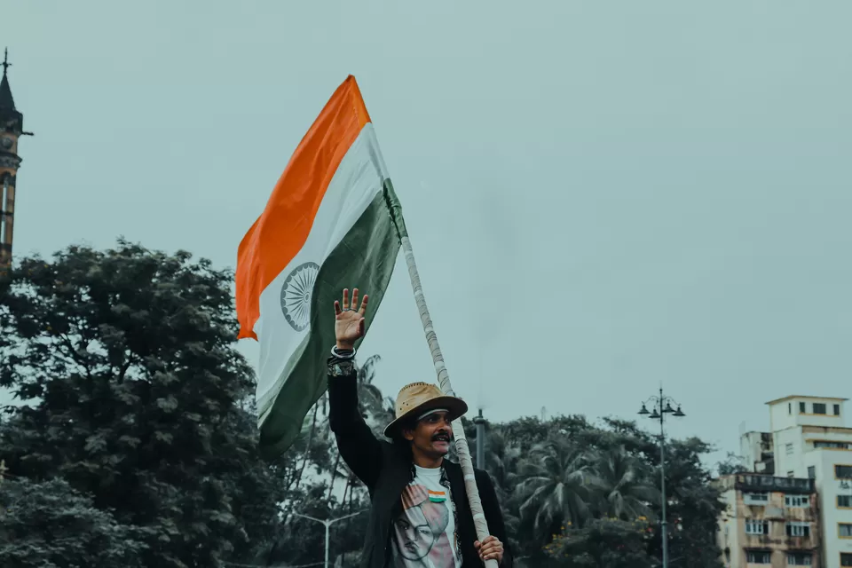 Photo of People kept staring at this man who took the TRICOLOR away on INDEPENDENCE DAY. by Aakash Vishwakarma