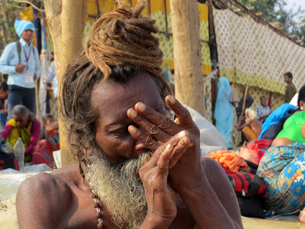 Photo of The Naga sadhu who asked for my gold ring at the Kumbh Mela 7/13 by The Compulsive Traveller