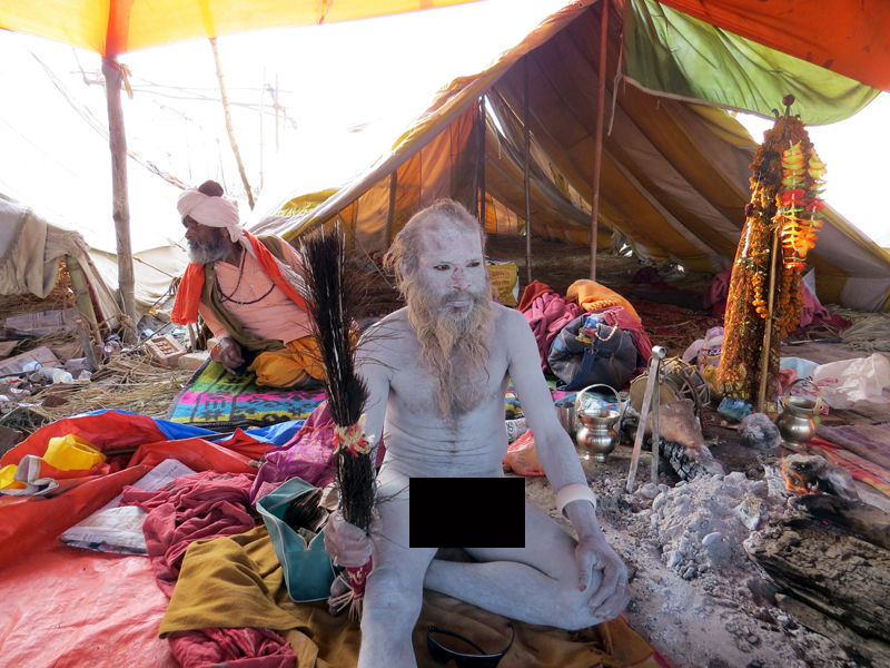 Photo of The Naga sadhu who asked for my gold ring at the Kumbh Mela 8/13 by The Compulsive Traveller