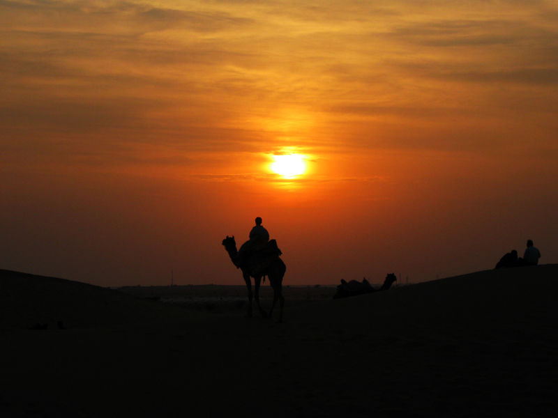 Photo of Sunset at Sam sand dunes by The Compulsive Traveller