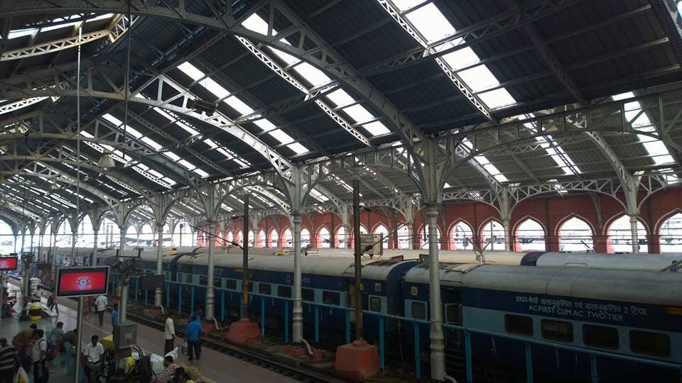 Chennai Egmore Railway Station. 1908 Vintage. Gothic Architecture
