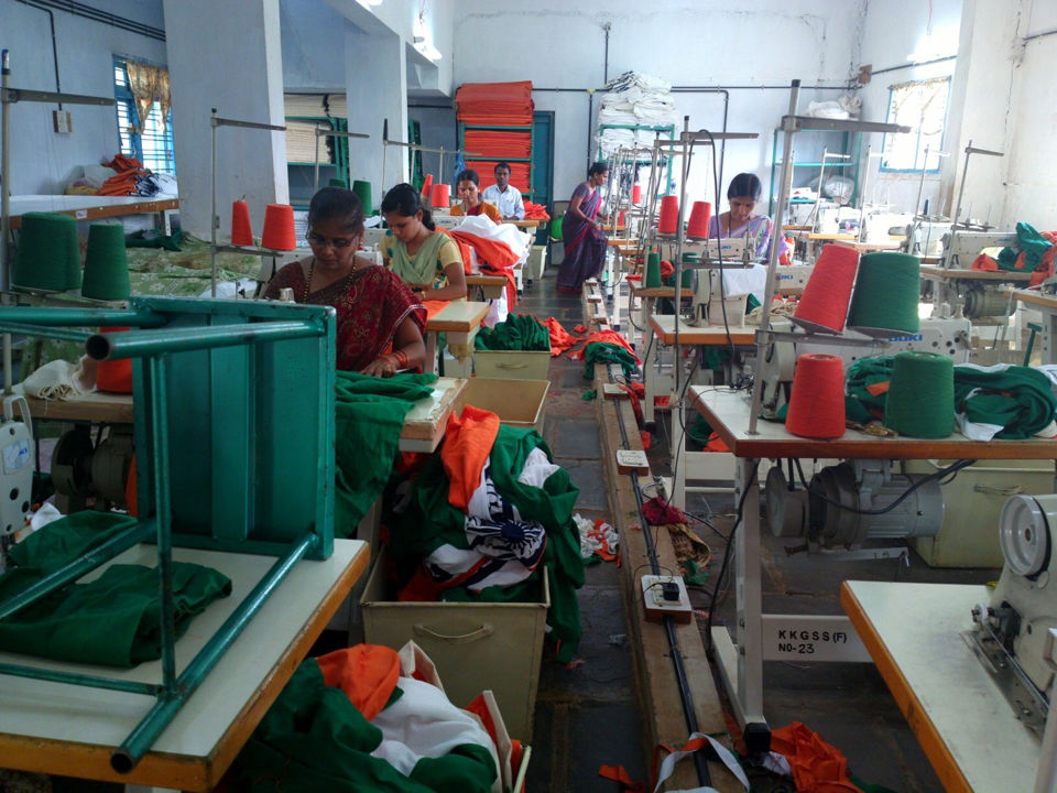Bengeri ( Hubli) Indias only authorised National Flag production unit