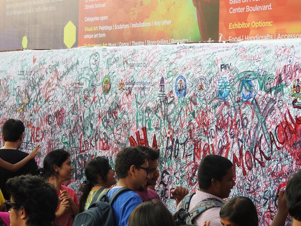 Photo of Bangalore. Open Street 2016. MG Road. We walked with a vengeance ! 6/21 by Chendilk