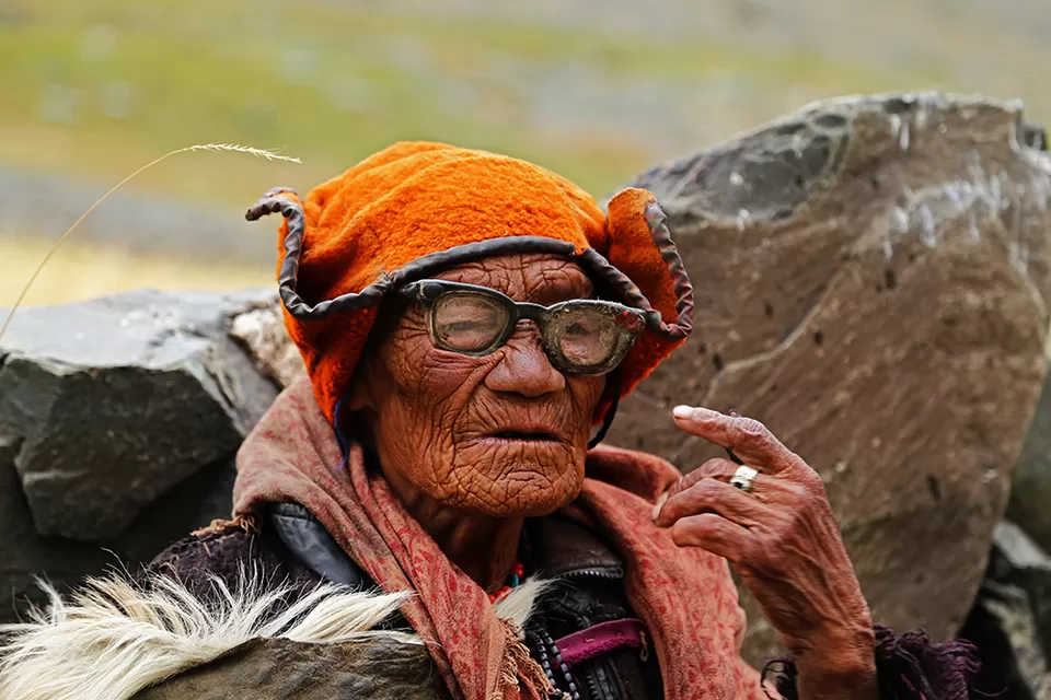 Photo of Zanskar old Lady by nakul