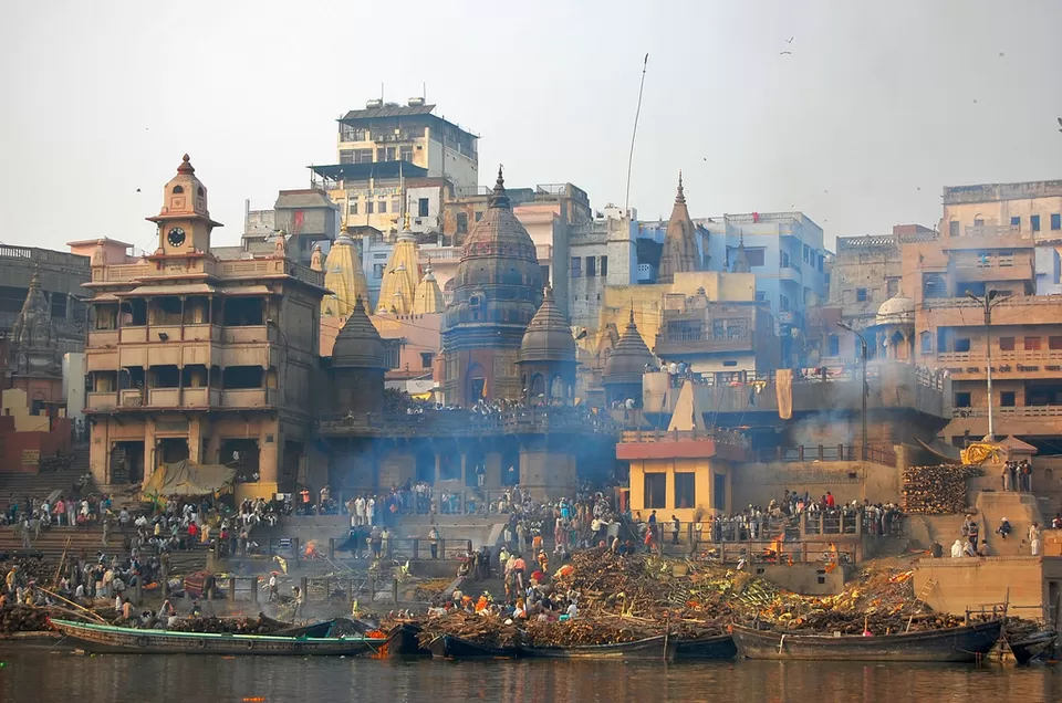 Photo of Manikarnika Ghat, Varanasi, Uttar Pradesh, India by Nancy Kay