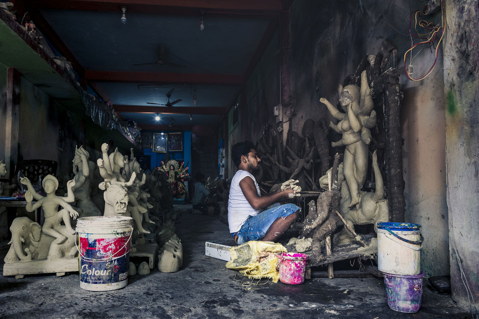 Photo of Photoblog - A Story of Durga Idol Makers , Indore 23/56 by Kshitish Pandey