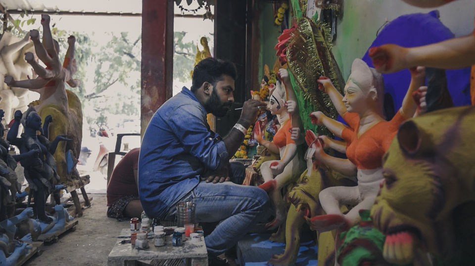 Photo of Photoblog - A Story of Durga Idol Makers , Indore 29/56 by Kshitish Pandey