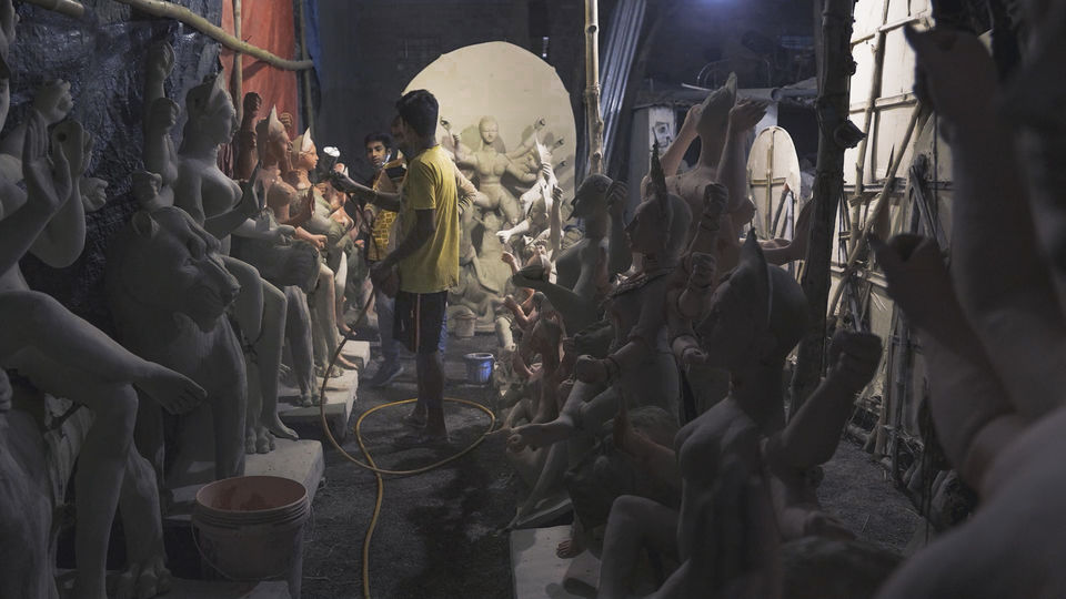 Photo of Photoblog - A Story of Durga Idol Makers , Indore 33/56 by Kshitish Pandey