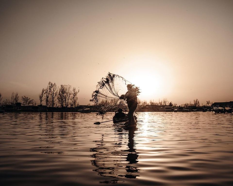 Photo of Dal Lake and the Colors of Twilight 5/8 by Omar Bazaz