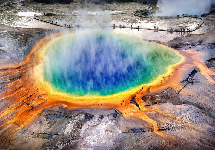 Photo of Grand Prismatic Spring, Teton County, WY, United States by Shakti Chauhan