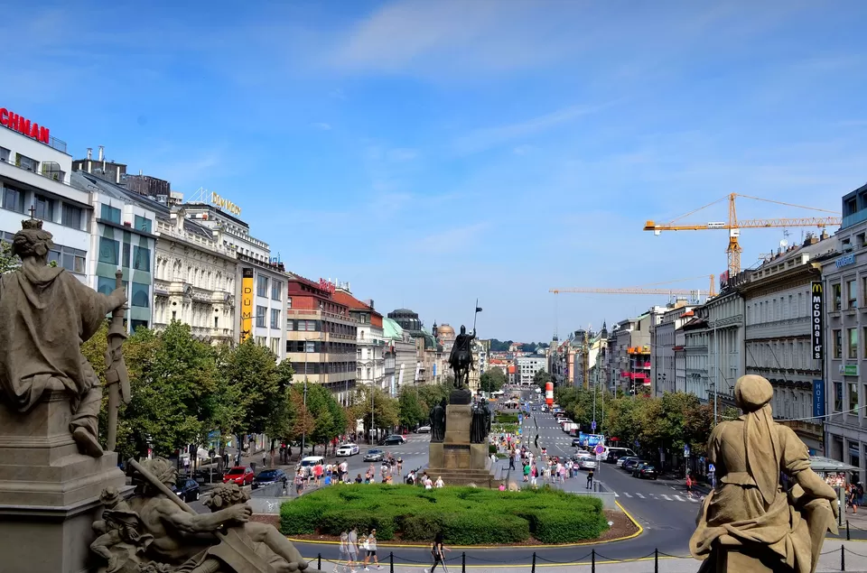 Photo of Wenceslas Square, Prague 1, Czechia by Bibek Chaudhuri