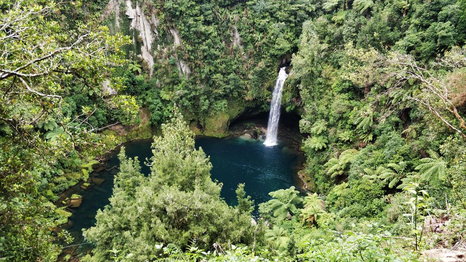 Photo of Omanawa Falls, Omanawa, New Zealand by Vaibhav Annam