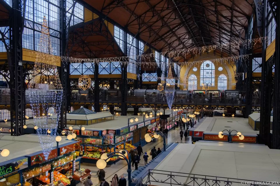 Photo of Budapest, Great Market Hall, Vámház körút, Hungary by Diptarka Gupta