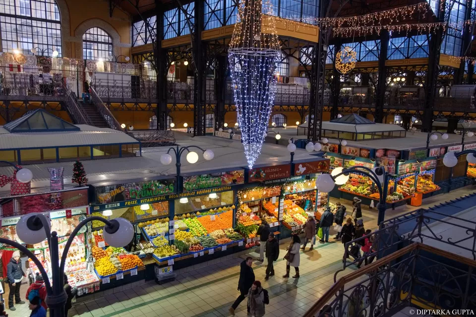 Photo of Budapest, Great Market Hall, Vámház körút, Hungary by Diptarka Gupta