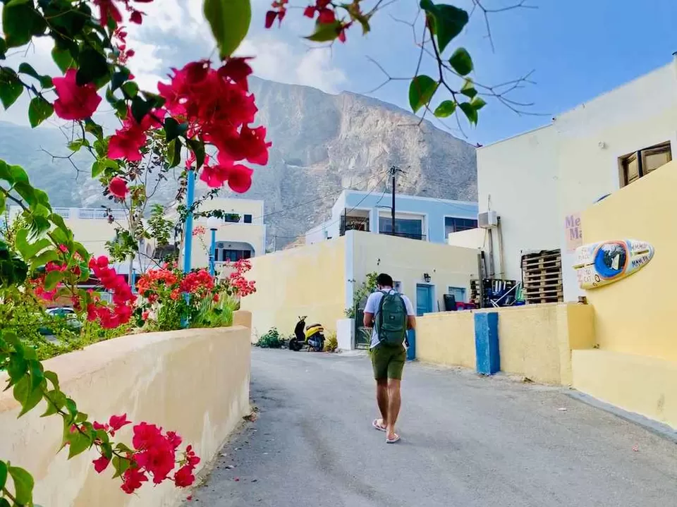 Photo of Kamari, Greece by Kadambari Bhatte (curlytravelmess)