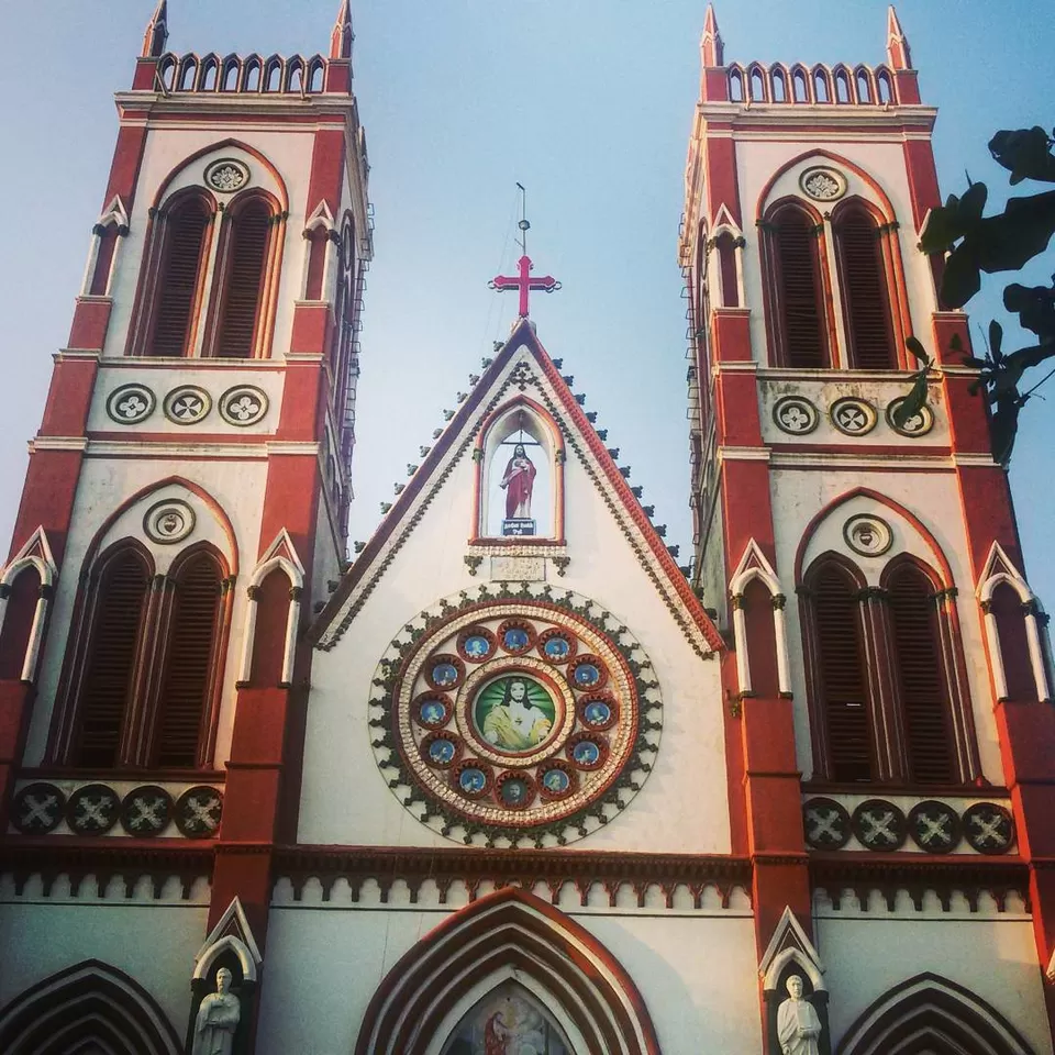 Photo of The Basilica Of The Sacred Heart of Jesus, MG Road Area, Puducherry, India by Madhumita Chatterjee