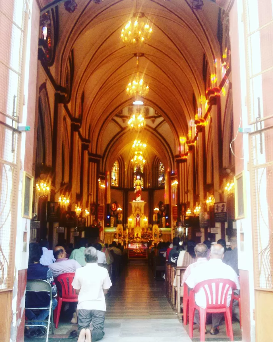 Photo of The Basilica Of The Sacred Heart of Jesus, MG Road Area, Puducherry, India by Madhumita Chatterjee