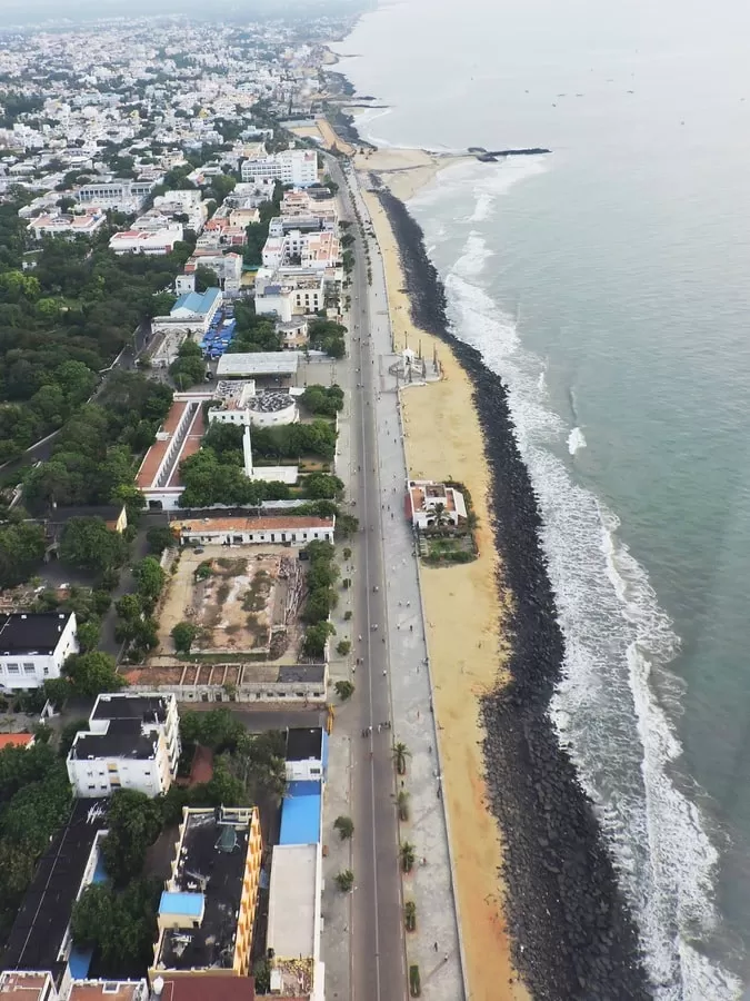 Photo of Rock Beach, White Town, Puducherry, India by Bloggers Without Borders - (BWB)