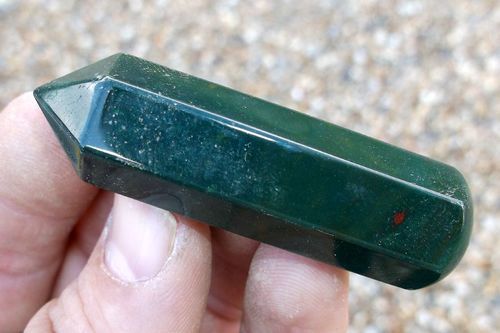 Photo of Bloodstone – A Powerful and Blood Cleanser Crystal Healing Wand 1/3 by Seven Chakra India