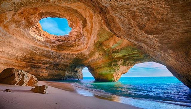 Photo of Benagil cave in Algrave, Portugal by Ria Pariksha