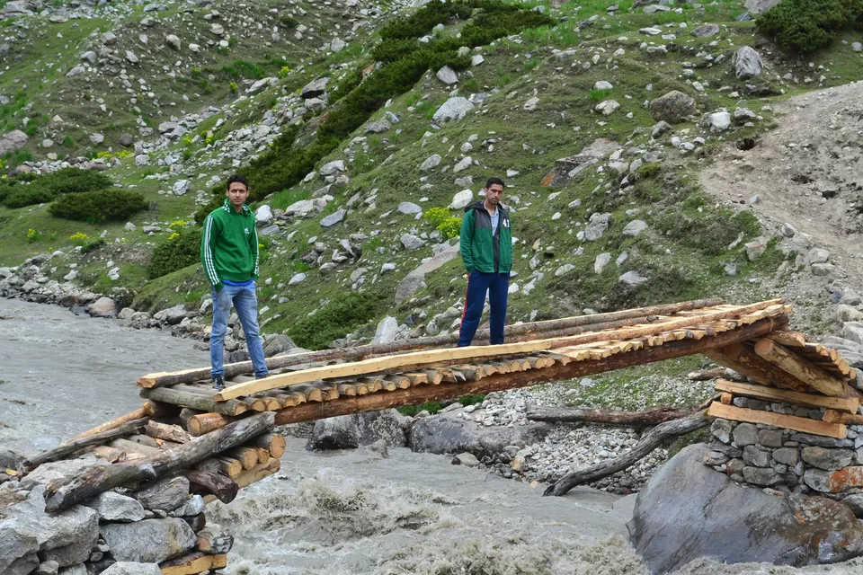 Photo of Me and my friend Daljeet on way to Brahma Peaks by Pardeep Parihar