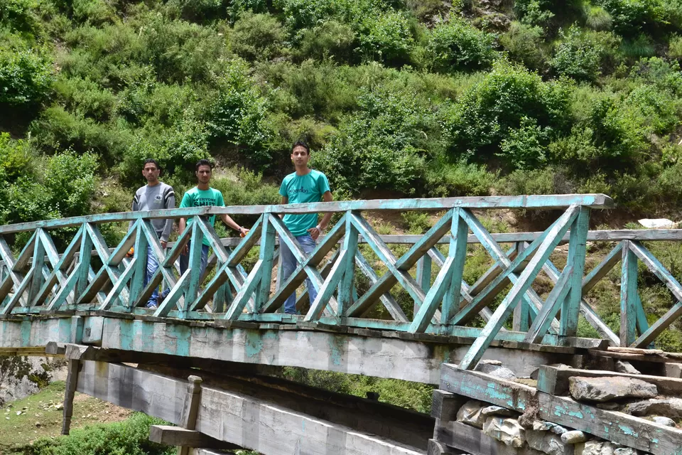 Photo of Wooden Bridge near Chicha village - way to Marwah Valley by Pardeep Parihar