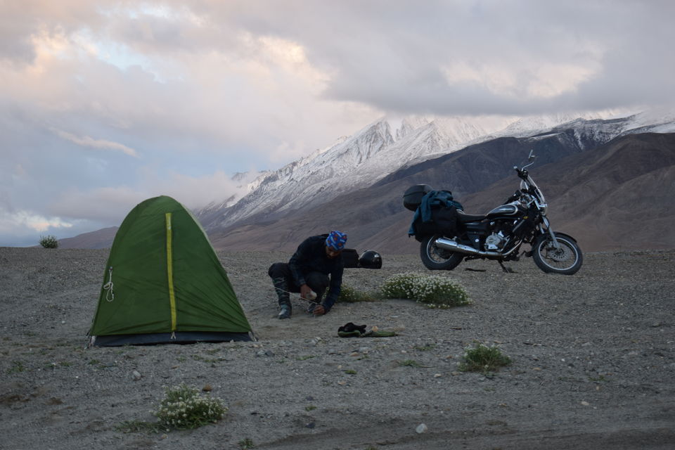 Photo of Camping at Pangong lake where the morning makes you feel you're in another world 7/17 by Kishore Singh Fartiyal