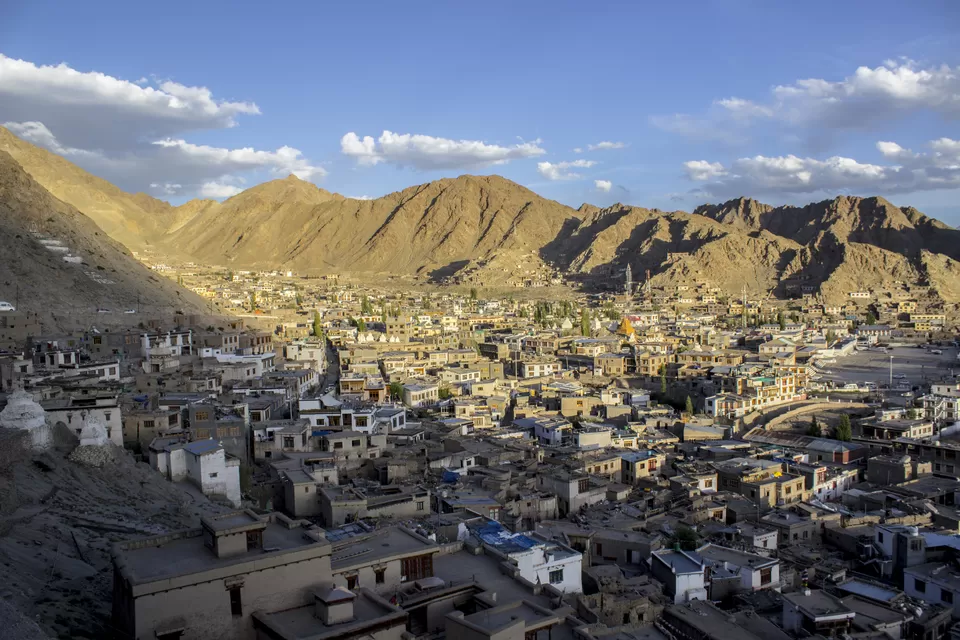 Photo of Leh city as seen from Shanti Stupa #MyKindaCity by Prasad