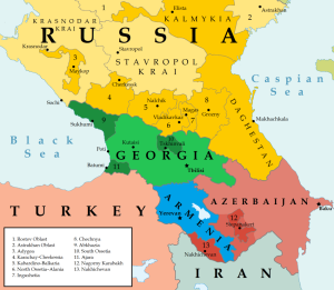 Caucasus Mountains World Map