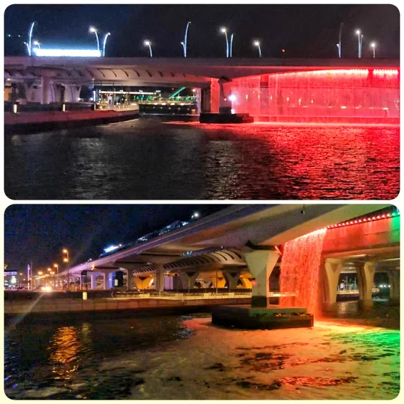 Photo of Dubai Water Canal Waterfall - Dubai - United Arab Emirates by Neha Kadam