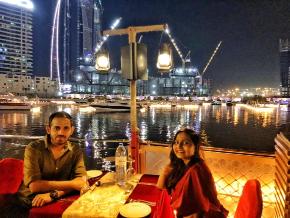 Photo of Dubai Water Canal Waterfall - Dubai - United Arab Emirates by Neha Kadam