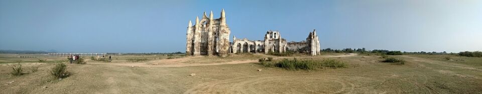 Photo of Shettihalli Rosary Church - Photography in the middle of a RIVER. by Vijay Kishore Reddy R