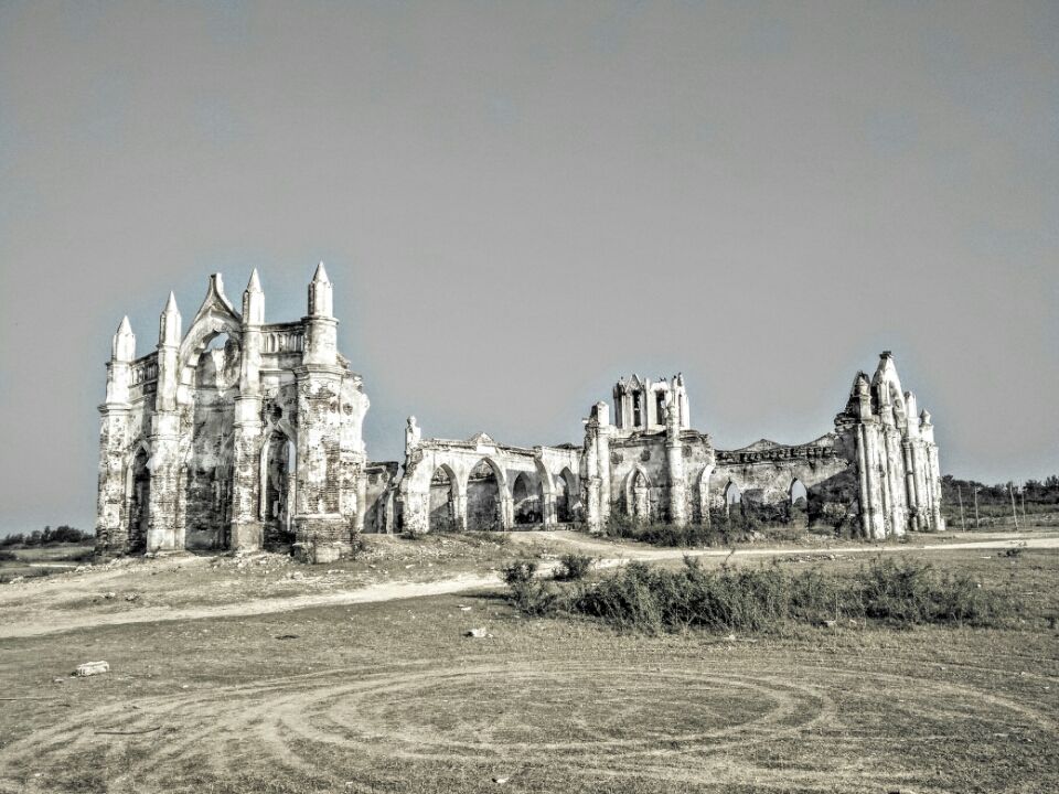 Photo of Shettihalli Rosary Church - Photography in the middle of a RIVER. by Vijay Kishore Reddy R