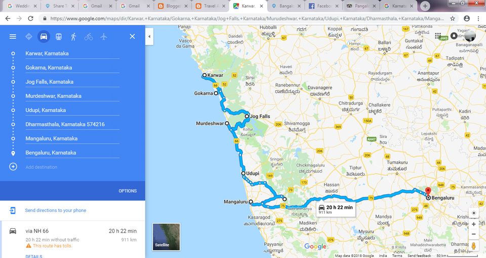 karnataka road trip plan