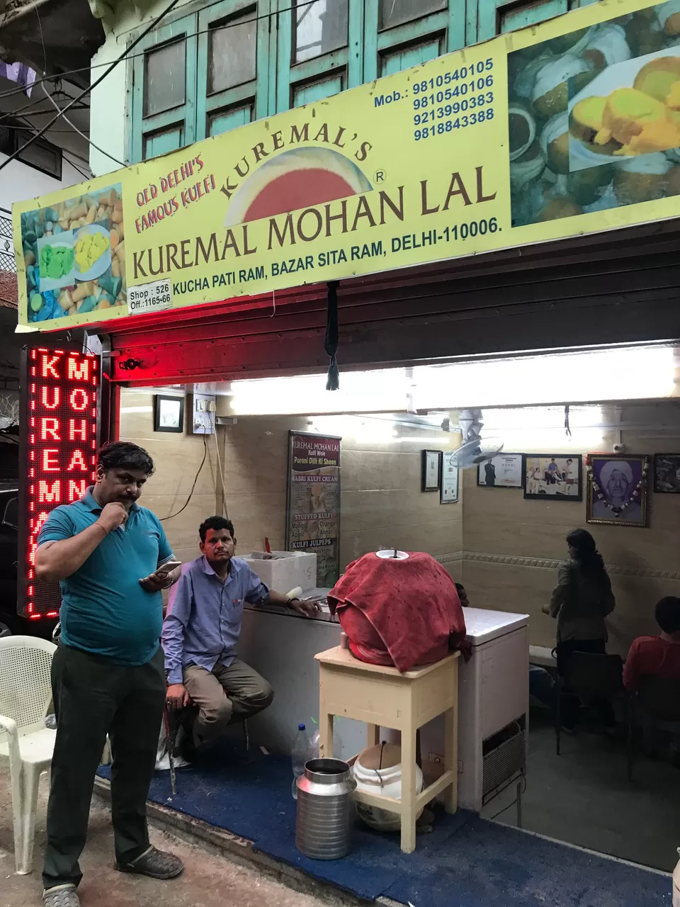 Photo of Kuremal Mohanlal Kulfiwale since 1906, Metro Station, Chawri Bazar, Bazar Sita Ram, Kucha Pati Ram, Chandni Chowk, Delhi, India by Yoganand