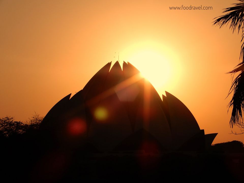 Photo of In the Serenity of Bahai Temple - Lotus Temple - The Bahai House of Worship by Rajat Kumar