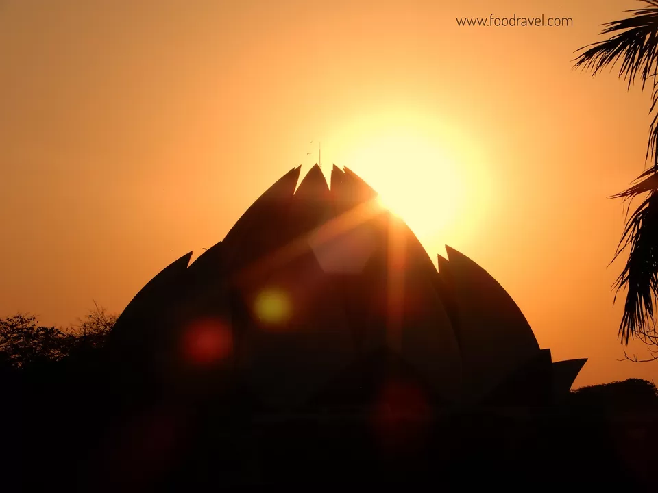 Photo of In the Serenity of Bahai Temple - Lotus Temple - The Bahai House of Worship by Rajat Kumar