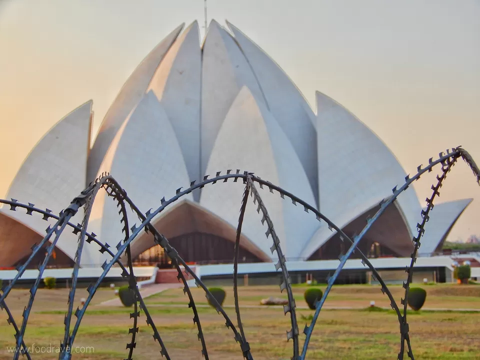 Photo of In the Serenity of Bahai Temple - Lotus Temple - The Bahai House of Worship by Rajat Kumar