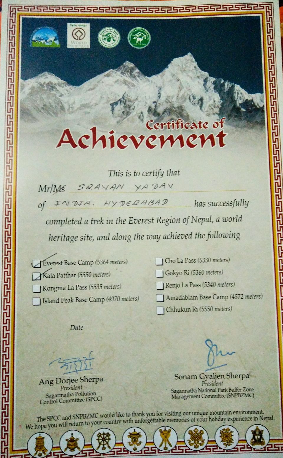 Photo of Life Changing Journey to Earth's Highest Mountain - "Trek to Everest Base Camp" 64/64 by Sravan Yadav